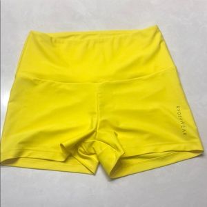 Ryderwear yellow high waisted shorts